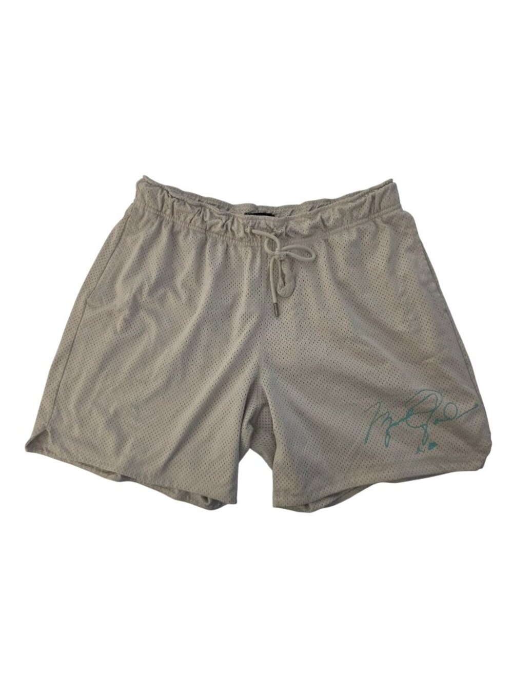 Nike Air Jordan Collection Mesh Basketball Shorts Mens Large Beige Tan Drawstrin